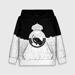 Детская толстовка Реал Мадрид лого ночь текстура