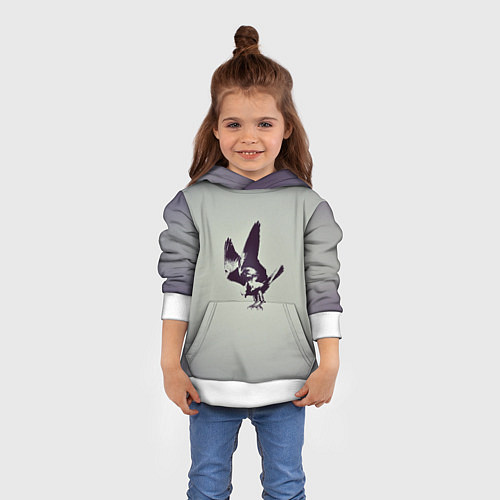 Детская толстовка Атакующий ястреб / 3D-Белый – фото 4