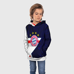 Толстовка-худи детская Бавария звезды геометрия, цвет: 3D-белый — фото 2