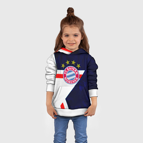Детская толстовка Бавария звезды геометрия / 3D-Белый – фото 4
