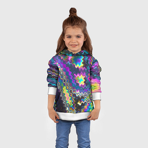 Детская толстовка Абстракция переливы / 3D-Белый – фото 4