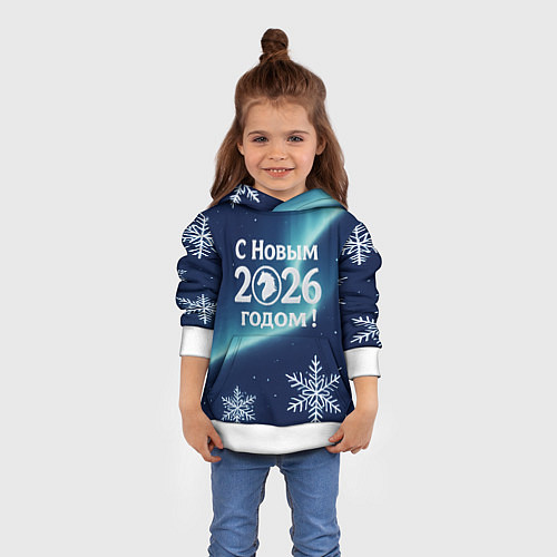 Детская толстовка С Новым 2026 годом / 3D-Белый – фото 4