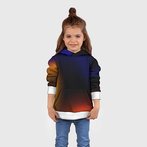Детская толстовка Color black red blue / 3D-Белый – фото 4