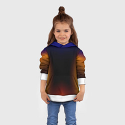 Толстовка-худи детская Color black red blue, цвет: 3D-белый — фото 2