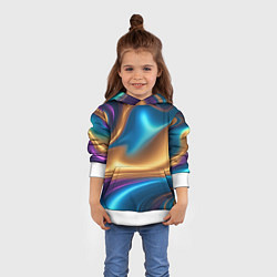 Толстовка-худи детская Сплавы разноцветные, цвет: 3D-белый — фото 2