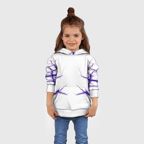 Детская толстовка Color white purple / 3D-Белый – фото 4