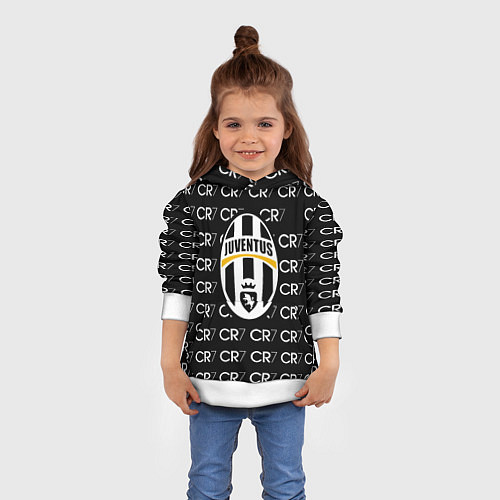 Детская толстовка Juventus sport pattern / 3D-Белый – фото 4