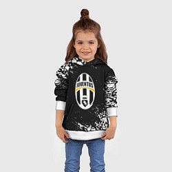 Толстовка-худи детская Ювентус черепа краски, цвет: 3D-белый — фото 2