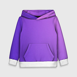 Толстовка-худи детская The color is purple, цвет: 3D-белый