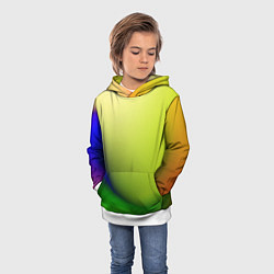 Толстовка-худи детская The color is multicolored, цвет: 3D-белый — фото 2