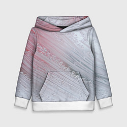 Толстовка-худи детская Морозные полосы на стекле, цвет: 3D-белый