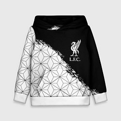 Толстовка-худи детская Liverpool краски текстура геометрия, цвет: 3D-белый