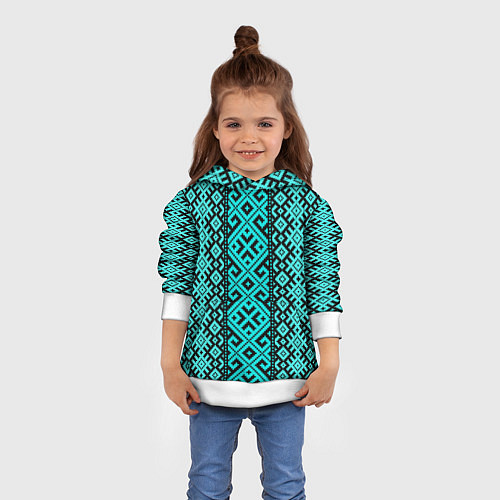 Детская толстовка Орнамент славянский / 3D-Белый – фото 4