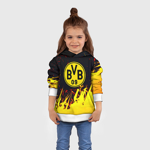 Детская толстовка Borussia краски соты / 3D-Белый – фото 4