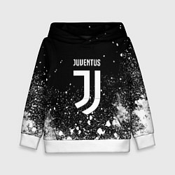 Детская толстовка Ювентус всплеск белых красок