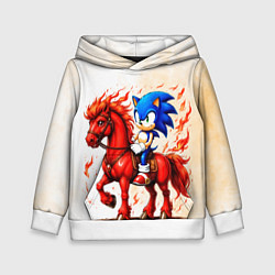 Детская толстовка Соник верхом на коне