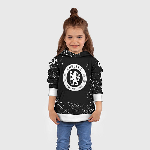 Детская толстовка Челси белые краски всплеск / 3D-Белый – фото 4