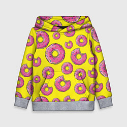 Толстовка-худи детская Пончики Гомера, цвет: 3D-меланж