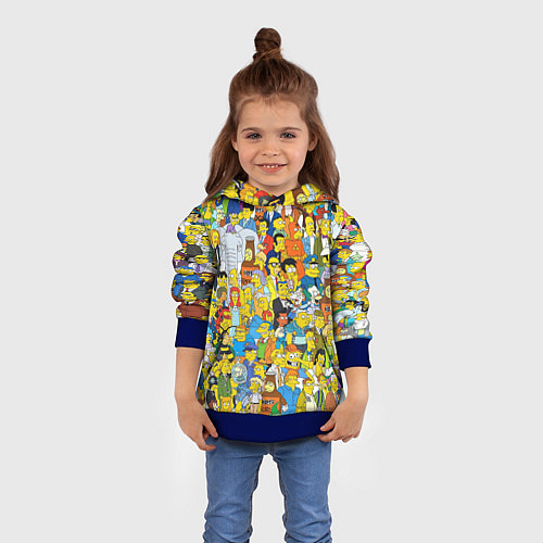 Детская толстовка Simpsons Stories / 3D-Синий – фото 4