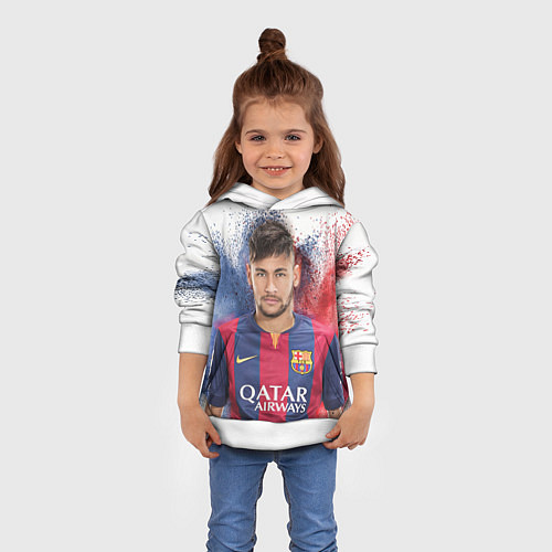 Детская толстовка Neymar FCB / 3D-Белый – фото 4