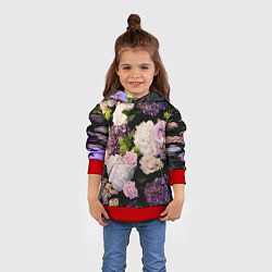 Толстовка-худи детская Весенние цветы, цвет: 3D-красный — фото 2
