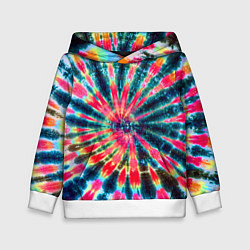 Толстовка-худи детская Tie dye, цвет: 3D-белый