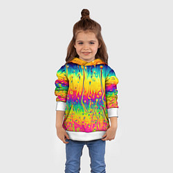 Толстовка-худи детская Tie dye, цвет: 3D-белый — фото 2