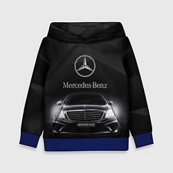 Толстовка-худи детская Mercedes, цвет: 3D-синий