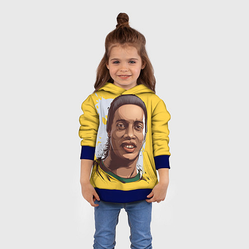 Детская толстовка Ronaldinho Art / 3D-Синий – фото 4