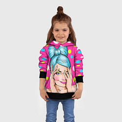 Толстовка-худи детская POP ART, цвет: 3D-черный — фото 2