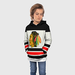 Толстовка-худи детская Chicago Blackhawks, цвет: 3D-белый — фото 2