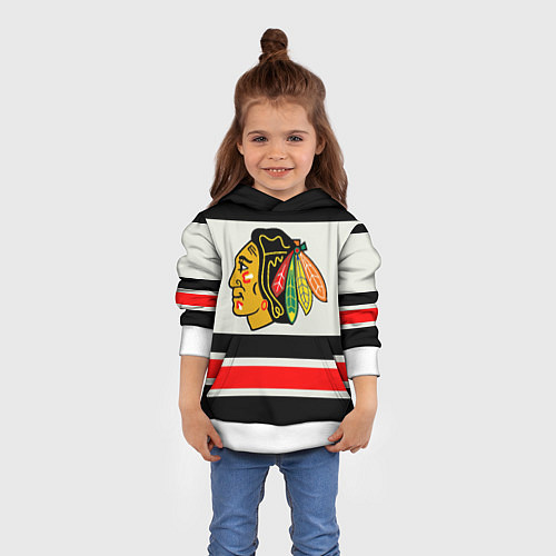 Детская толстовка Chicago Blackhawks / 3D-Белый – фото 4