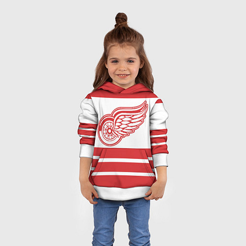 Детская толстовка Detroit Red Wings / 3D-Белый – фото 4