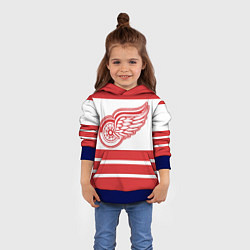 Толстовка-худи детская Detroit Red Wings, цвет: 3D-синий — фото 2