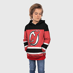 Толстовка-худи детская New Jersey Devils, цвет: 3D-красный — фото 2