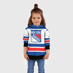 Толстовка-худи детская New York Rangers, цвет: 3D-черный — фото 2