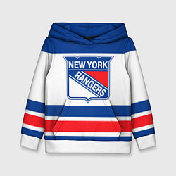 Толстовка-худи детская New York Rangers, цвет: 3D-белый