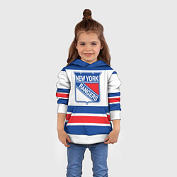 Толстовка-худи детская New York Rangers, цвет: 3D-белый — фото 2