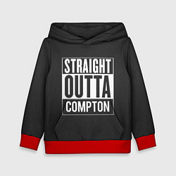 Толстовка-худи детская Straight Outta Compton, цвет: 3D-красный