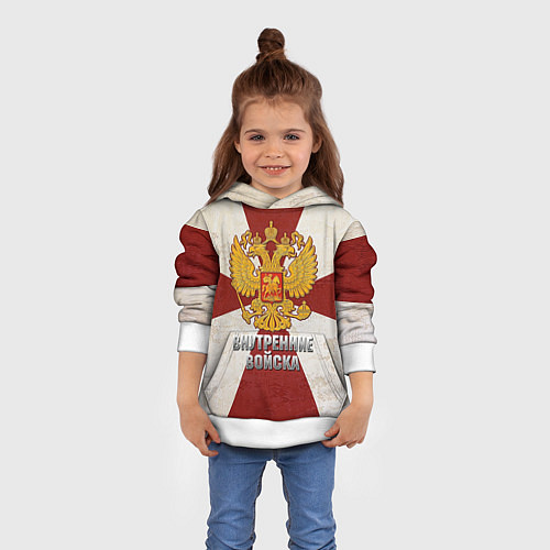 Детская толстовка Внутренние войска / 3D-Белый – фото 4