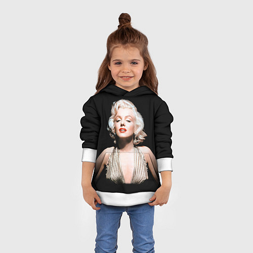 Детская толстовка Мерлин Монро 2 / 3D-Белый – фото 4