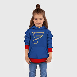 Толстовка-худи детская St Louis Blues: Tarasenko 91, цвет: 3D-красный — фото 2