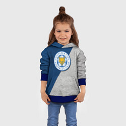 Толстовка-худи детская Leicester City FC, цвет: 3D-синий — фото 2