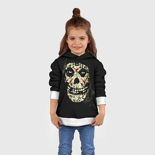Детская толстовка Misfits: Death Face / 3D-Белый – фото 4