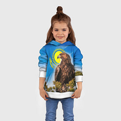 Толстовка-худи детская Беркут, цвет: 3D-белый — фото 2