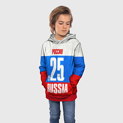 Толстовка-худи детская Russia: from 25, цвет: 3D-красный — фото 2