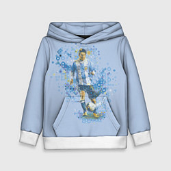 Толстовка-худи детская Messi: Argentine Football, цвет: 3D-белый