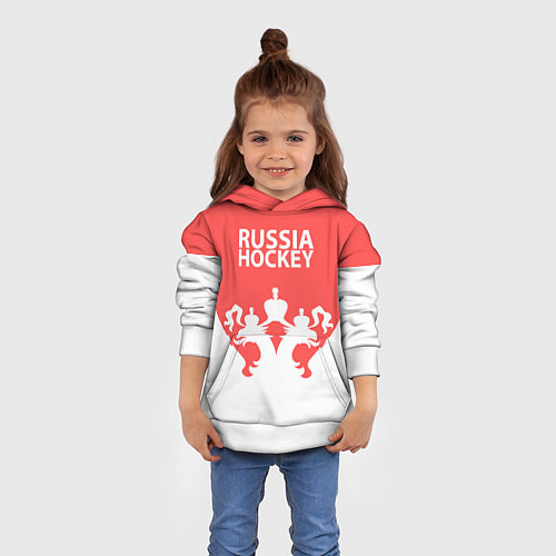 Детская толстовка Russia Hockey / 3D-Белый – фото 4