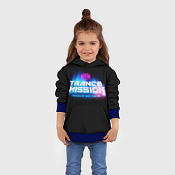 Толстовка-худи детская Trancemission: Trance we love, цвет: 3D-синий — фото 2