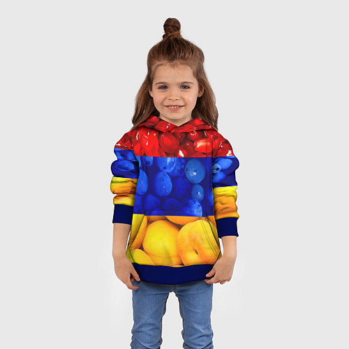 Детская толстовка Флаг Армении / 3D-Синий – фото 4